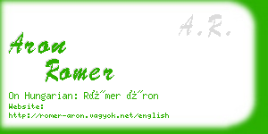 aron romer business card